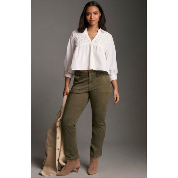 NEW Anthropologie Pilcro Jefferson Pocket Zip Front Cargo Utility Pants Size 34 - Picture 5 of 8